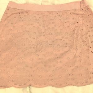 J.Crew Scalloped Soft Pink Eyelet Mini